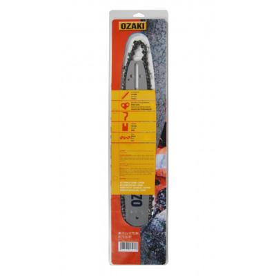 GUIDE + CHAÎNE OZAKI 38CM .325 .058 64 MAILLONS MONTAGE K